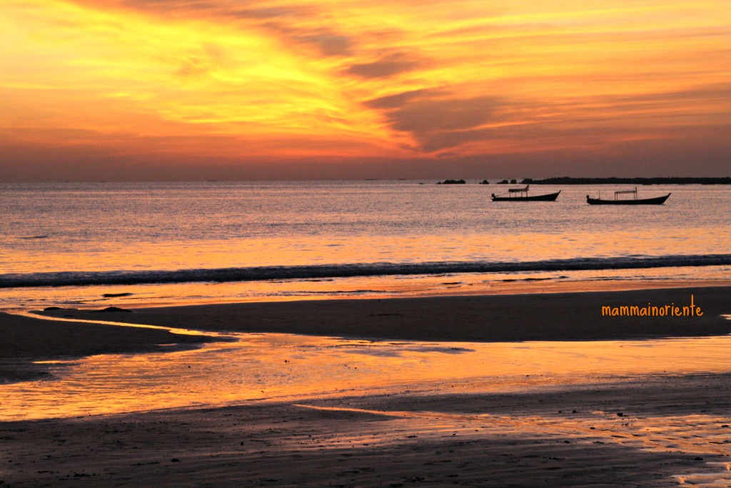 Dopo tramonto a Ngapali Beach Myanmar